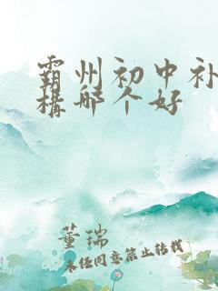 霸州初中补课机构哪个好