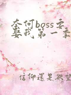 奈何boss要娶我第一季全集免费