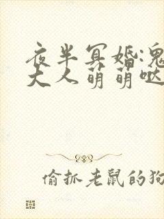 夜半冥婚:鬼夫大人萌萌哒