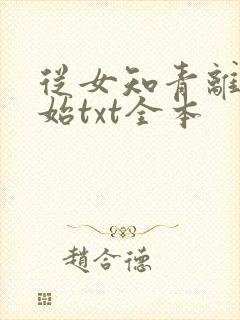 从女知青离婚开始txt全本