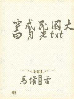 穿成民国大佬的白月光txt
