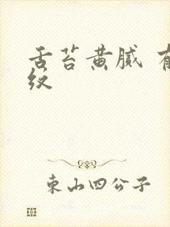 舌苔黄腻 有裂纹