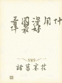 看国漫用什么软件最好