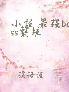 小说 最强boss系统