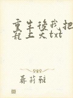 重生后我把丈夫宠上天txt