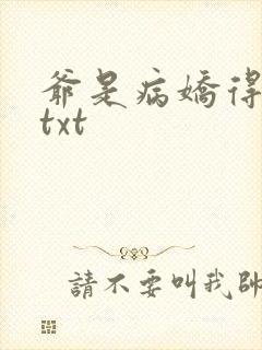 爷是病娇得宠着txt