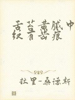 舌苔黄腻中间裂纹有齿痕