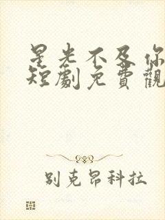 星光不及你耀眼短剧免费观看全集