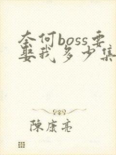 奈何boss要娶我多少集