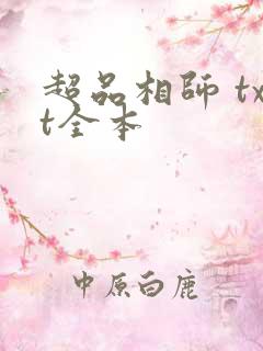 超品相师 txt全本