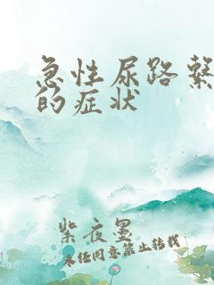 急性尿路系感染的症状