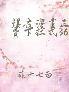 爆夜漫画正版免费下拉式36漫画网
