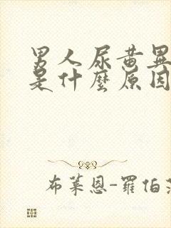 男人尿黄异味重是什么原因