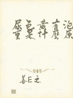 尿色黄有泡沫味重是什么原因