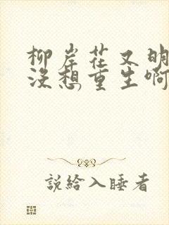 柳岸花又明我真没想重生啊