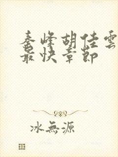 秦峰胡佳云更新最快章节