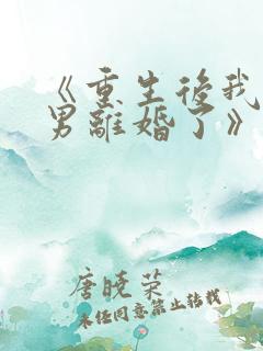 《重生后我和渣男离婚了》