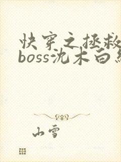 快穿之拯救黑化boss沈木白结局