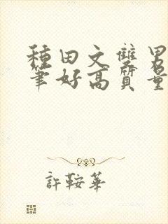 种田文双男主文笔好高质量的完结文