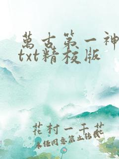 万古第一神小说txt精校版