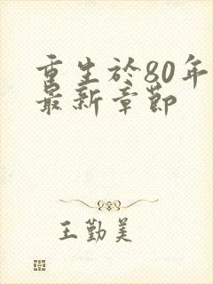 重生于80年代最新章节