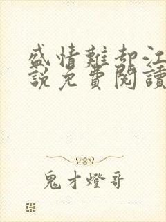 盛情难却江明小说免费阅读