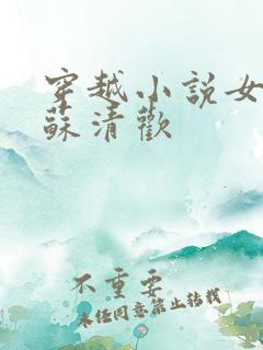 穿越小说女主叫苏清欢