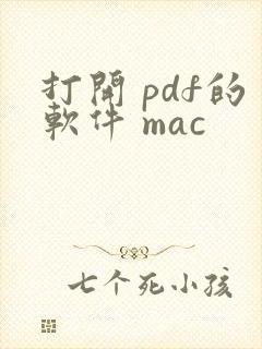 打开 pdf的软件 mac