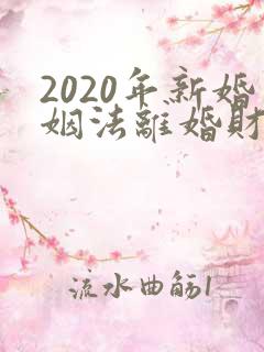 2020年新婚姻法离婚财产如何分割