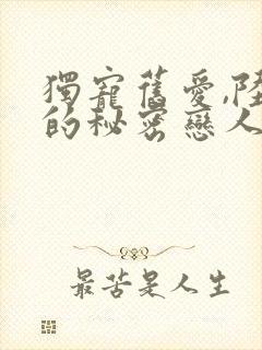 独宠旧爱,陆少的秘密恋人