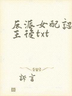 反派女配认错男主后txt