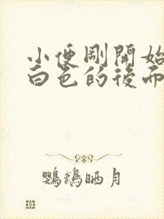 小便刚开始是乳白色的后面正常