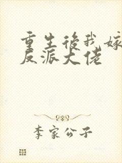 重生后我嫁给了反派大佬