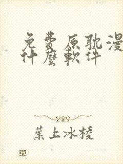 免费原耽漫画用什么软件