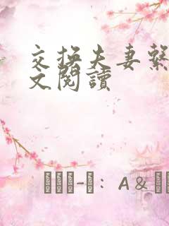 交换夫妻系列全文阅读