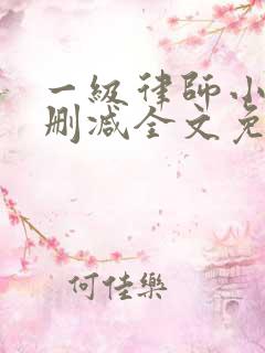 一级律师小说未删减全文免费阅读