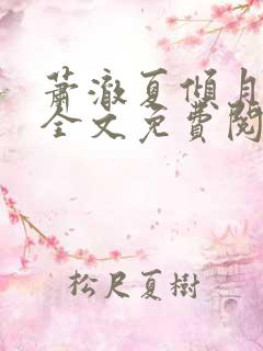 萧澈夏倾月小说全文免费阅读