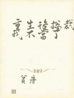 重生后总裁夫人我不当了