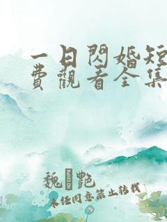 一日闪婚短剧免费观看全集