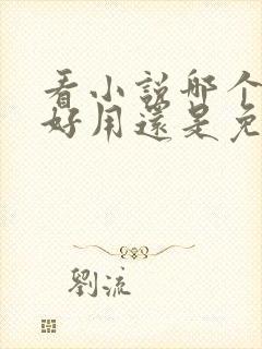 看小说哪个软件好用还是免费的