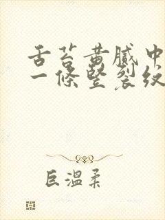 舌苔黄腻中间有一条竖裂纹