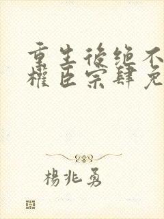 重生后绝不嫁给权臣宗肆免费阅读