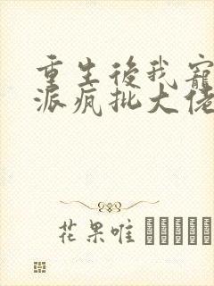 重生后我宠上反派疯批大佬