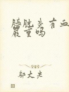 膀胱炎有血尿了严重吗