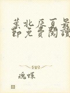 叶北辰夏最新章节免费阅读