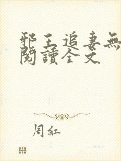 邪王追妻无删减阅读全文