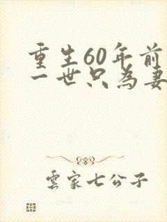 重生60年前这一世只为妻儿电视剧免费观看