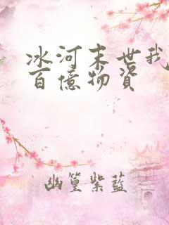 冰河末世我囤了百亿物资