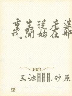 重生从老婆倒追我开始在哪看