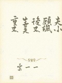 重生后顾夫人她又美又飒小说